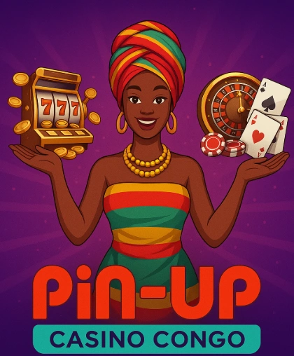 Sélection de machines à sous, jeux de table et casino en direct proposés aux joueurs congolais sur PinUp